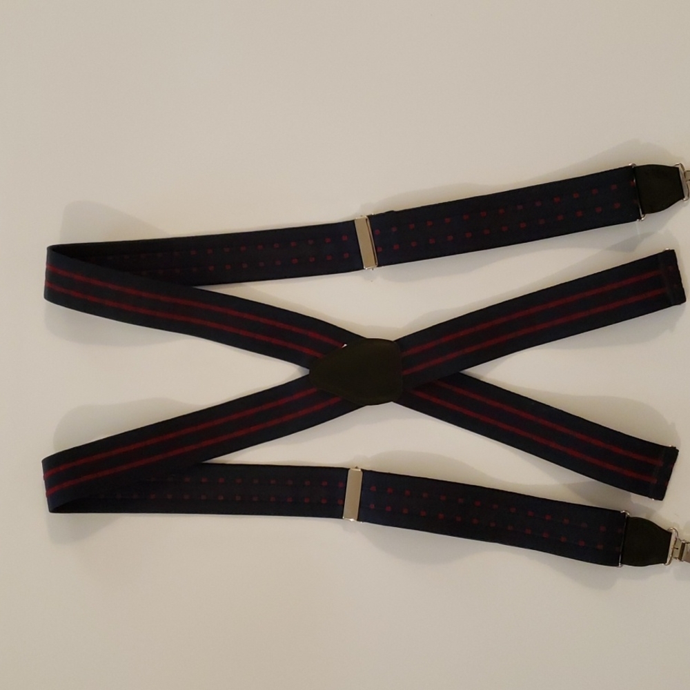 Navy and Red Suspenders